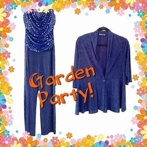 Enfocus Studio Navy Formal Pantsuit size 4